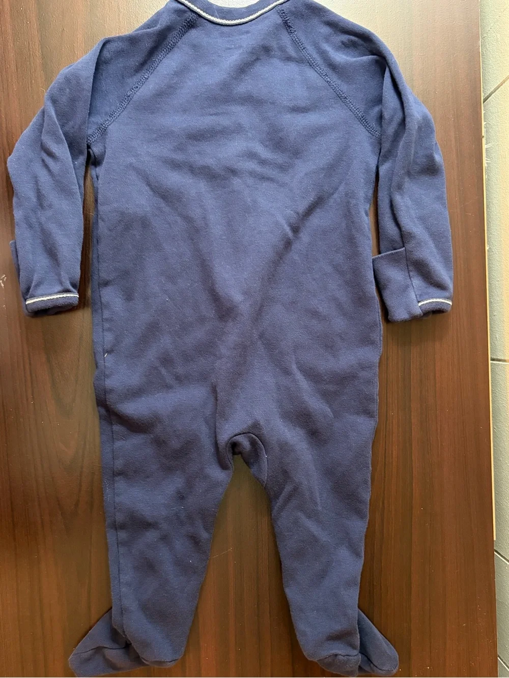 Ralph Lauren Navy Blue Baby Footed One-Piece size 6 months